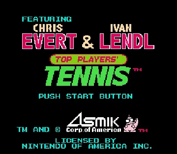 Chris Evert & Ivan Lendl in Top Players' Tennis (USA) screen shot title